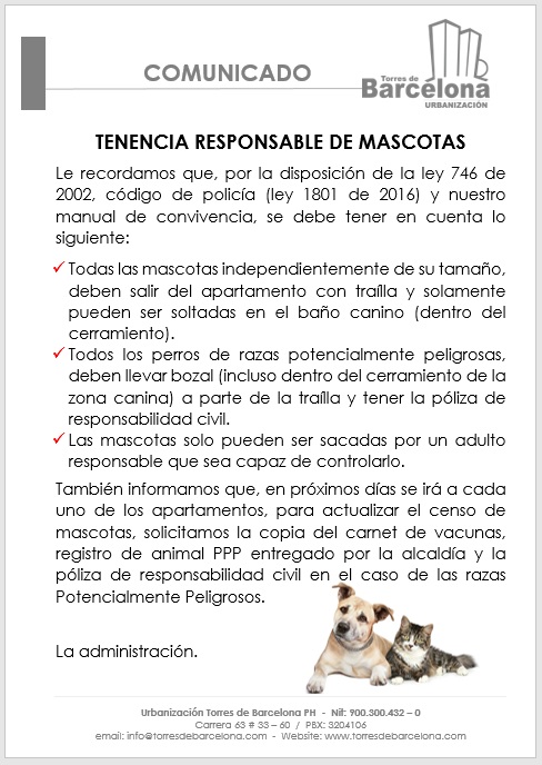 Tenencia responsable de mascotas